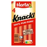 Herta Sausage Knacki x4 pure pork 140g
