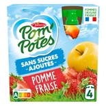 Materne Apple & Strawberry pouches no added sugar 4x90g