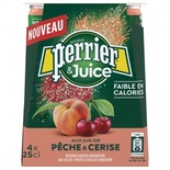 Perrier Peach & Cherry sparkling water 4x25cl