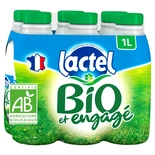 Lactel UHT skimmed milk ORGANIC 6x1L