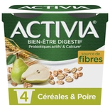 Danone Activia Cereals & chopped Pear yoghurts 4x120g